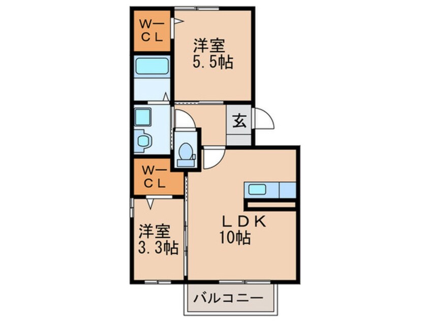 間取図 ロワゾー・ブリュ