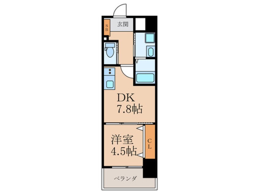 間取図 ｼｭﾗｲﾝ恵比寿タワ－レジデンス