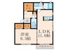 REPOS片野 1LDKの間取り