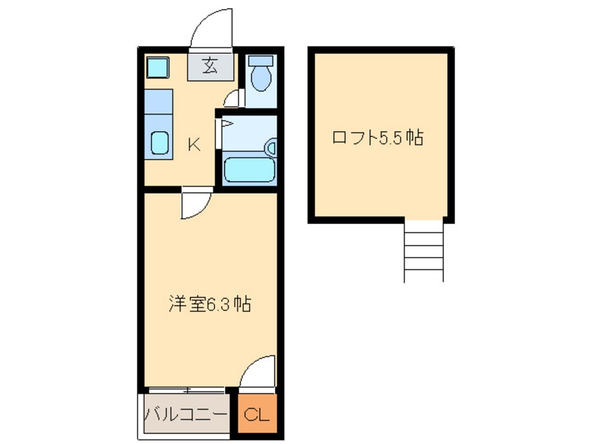間取図 リバ－サイドⅠ