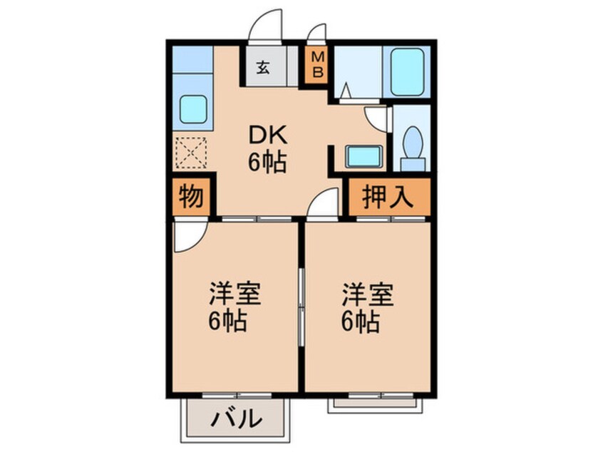 間取図 グランドハイツ近藤２