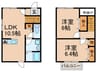 ジェイズタウンB 2LDKの間取り
