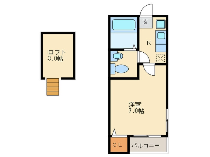 間取り図 ＨＫＲＲコ－ポ馬出