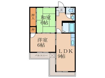 間取図 コーポラスホワイト