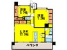 レジデンツァ大橋 2LDKの間取り
