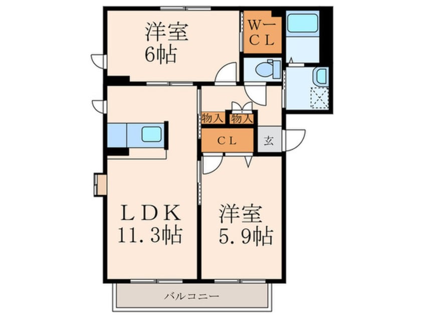 間取図 シャ－メゾンＪ・Ｋ