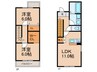グランスタ馬場山Dコート 2LDKの間取り