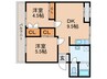 オアシス竹末 2DKの間取り