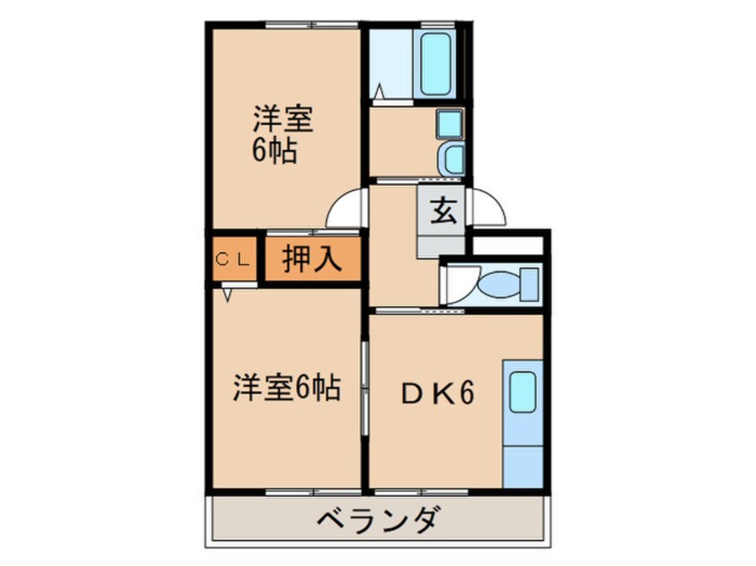 間取図 グランドハイツ木屋瀬