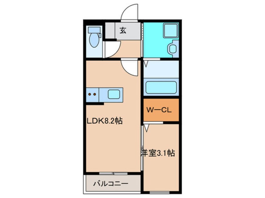 間取図 光陽マンション古賀天神