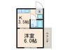 ＭＯＯビル 1Kの間取り