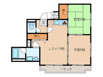 間取図 アミッドグリーン大濠弐番館