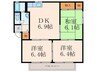 ロードサイド到津 Ｂ棟 3DKの間取り
