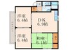 ロードサイド到津 Ｂ棟 3DKの間取り
