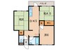 第2五和荘 3DKの間取り