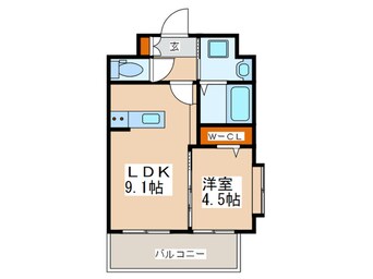 間取図 EREGHA二日市