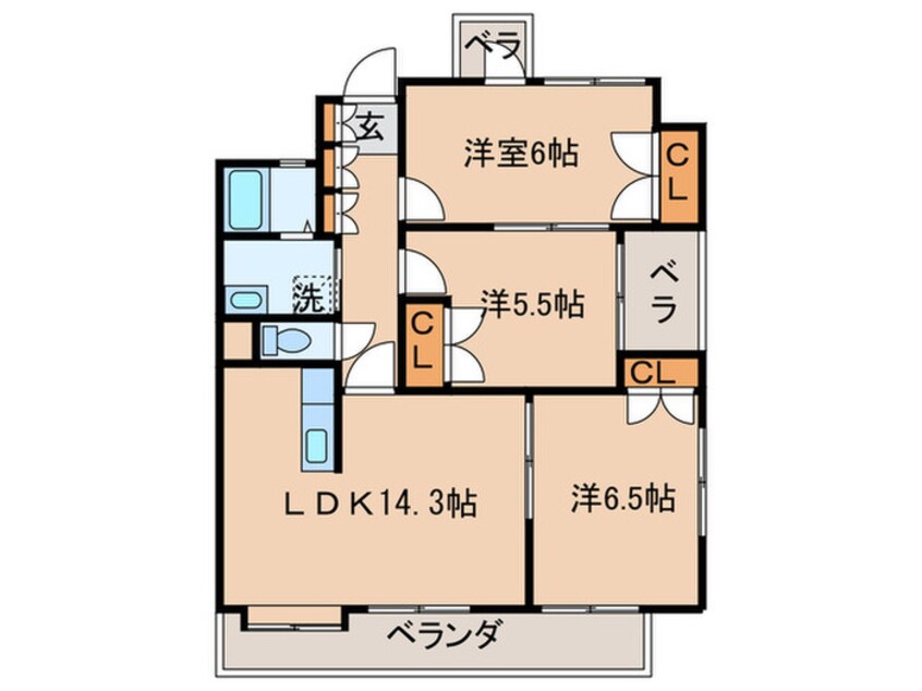 間取図 REZIA小倉