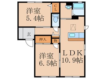 間取図 エスポワールＫＭ　Ａ棟