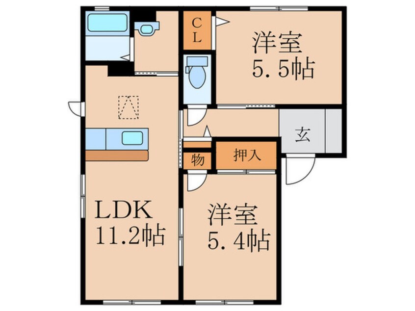 間取図 エスポワールＫＭ　Ａ棟