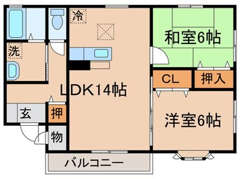 間取図 コ－ポ大谷１３