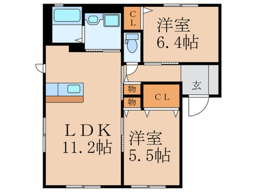 間取図 バリュージュ沓川