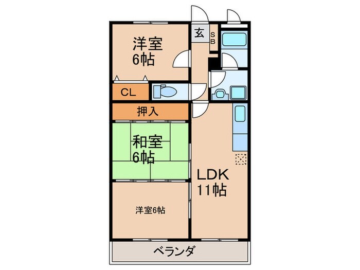 間取り図 サンリバ－博多南