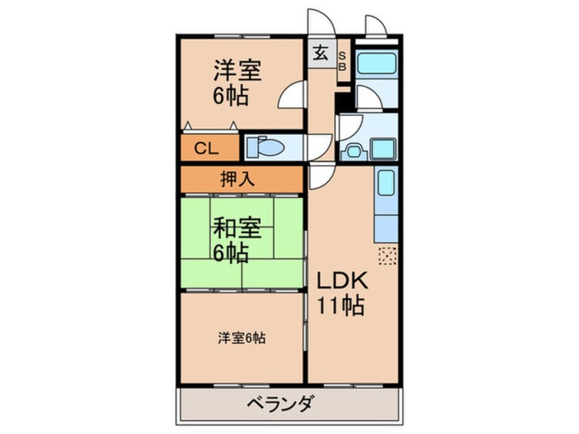 間取図 サンリバ－博多南