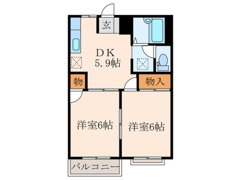 間取図 エルディム山本２