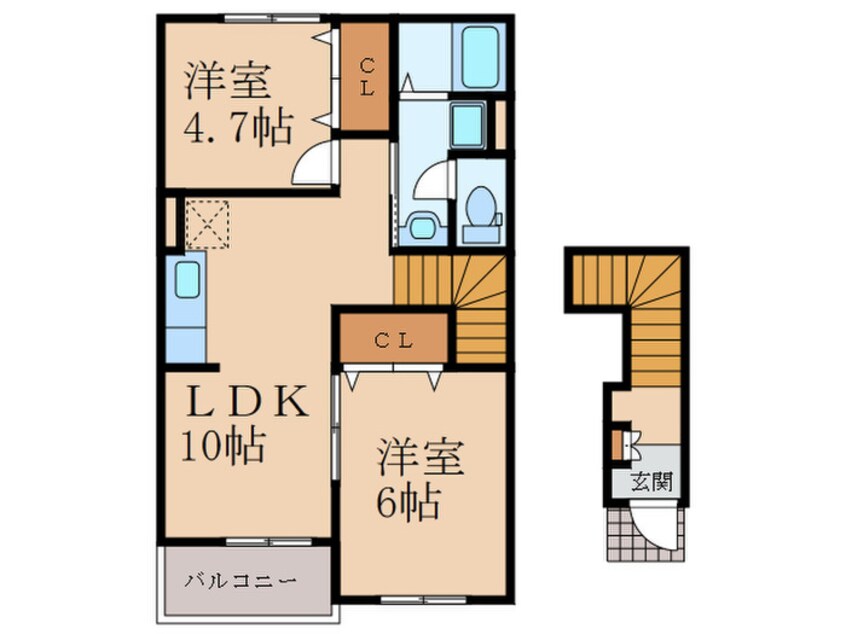 間取図 エスポワ－ルⅡ