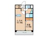 スカイシャトレ原町 1LDKの間取り