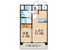 スカイシャトレ原町 1LDKの間取り