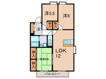 間取図 コモンシティ嵐山Ａ棟