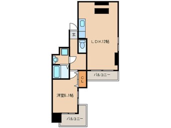 間取図 クロスステージ大濠公園