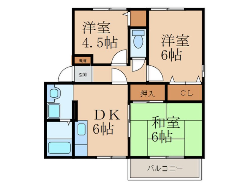 間取図 セジュール彩　C棟