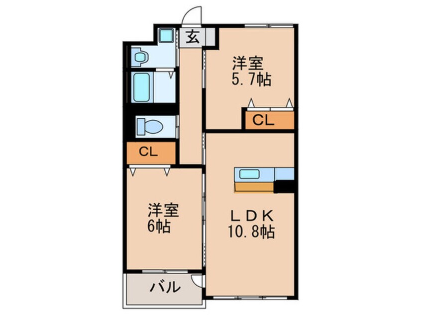 間取図 ユニヴァリィ　ルミナス