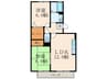 リバーフィールドⅡ 2LDKの間取り