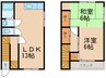 陣原5丁目アパート 2LDKの間取り