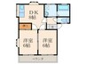 グリーンゲーブルス 2DKの間取り