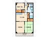 大産高取マンション 3DKの間取り