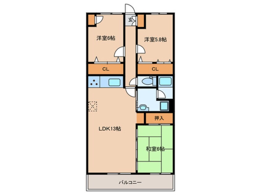 間取図 五善ハイツ