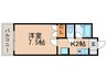 エルザサンリバー戸畑 1Kの間取り
