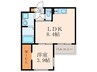 Crecia清納 1LDKの間取り