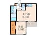 Crecia清納 1LDKの間取り