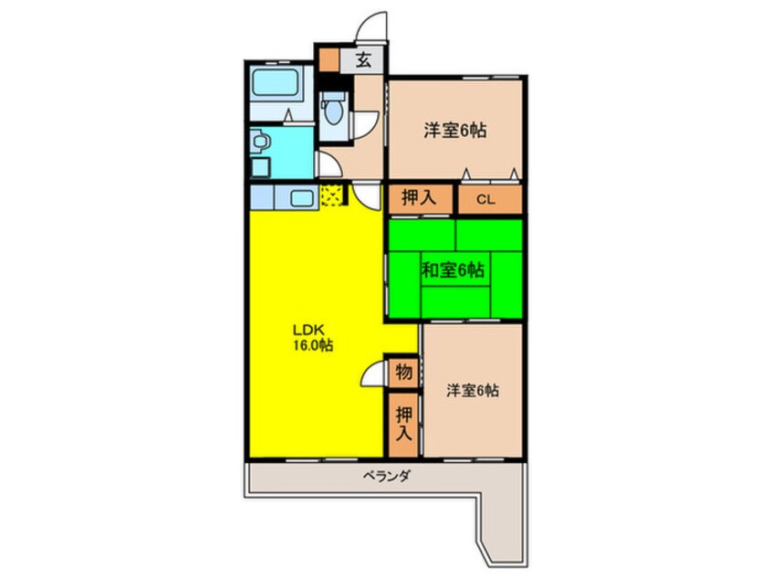 間取図 ロイヤルハイツ油山