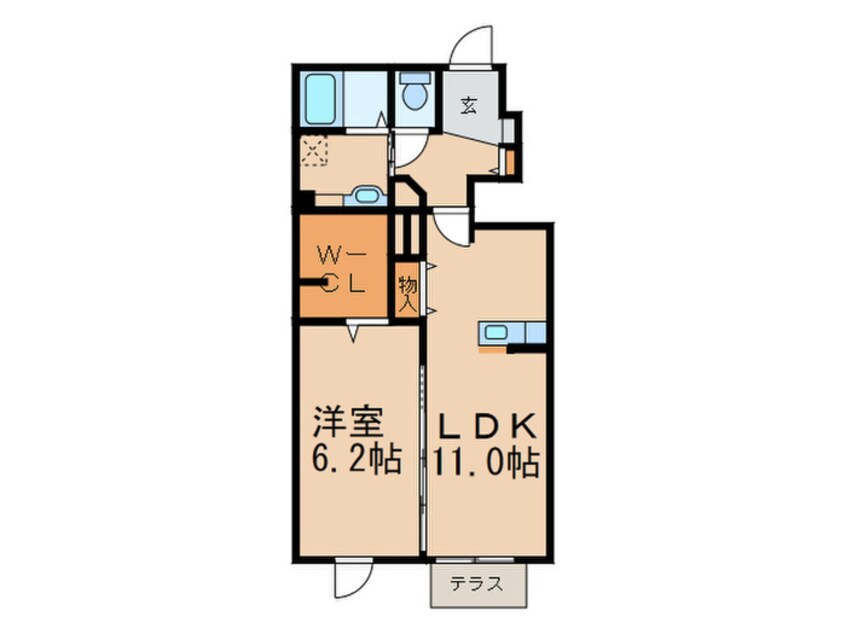 間取図 グラシュー　ジャルダン