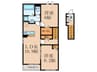 ロータス北泉5 2LDKの間取り