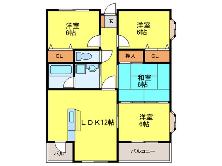 間取図 サバ－ブ寺塚