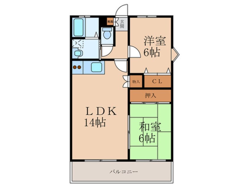 間取図 エル・スール湯川