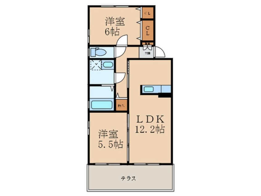 間取図 リビングタウン中曽根Ａ