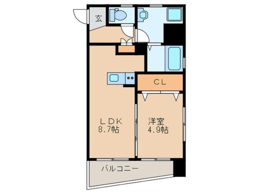 間取図 グランフォ－レ地行(1004)